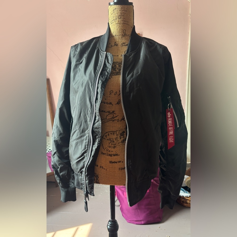 Alpha Industries Black Bomber Jacket for Women